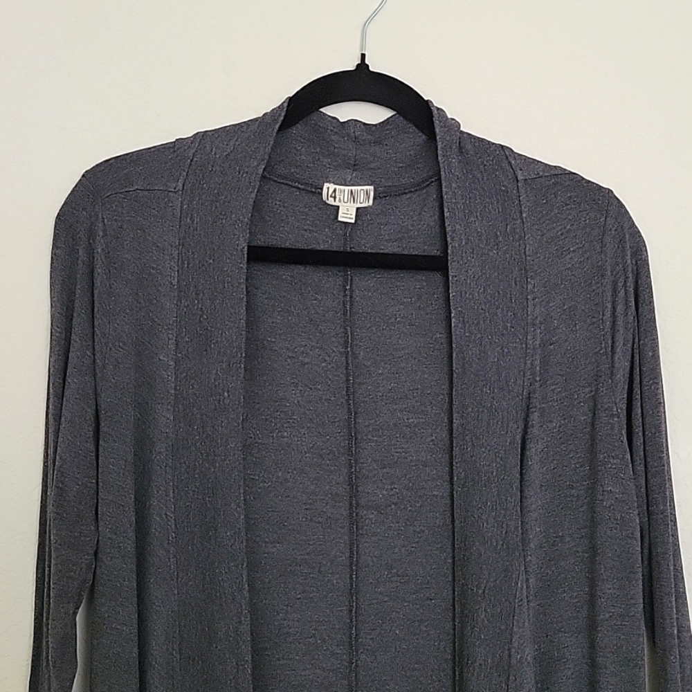 14th & Union size S gray long line sweater
